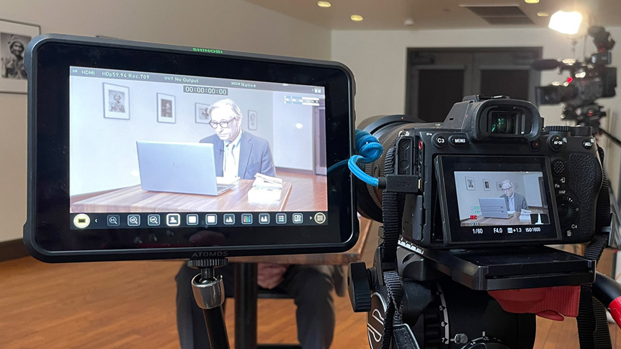 Arizona PBS on location as part of our video production services. Shown in photo: David Axelrod